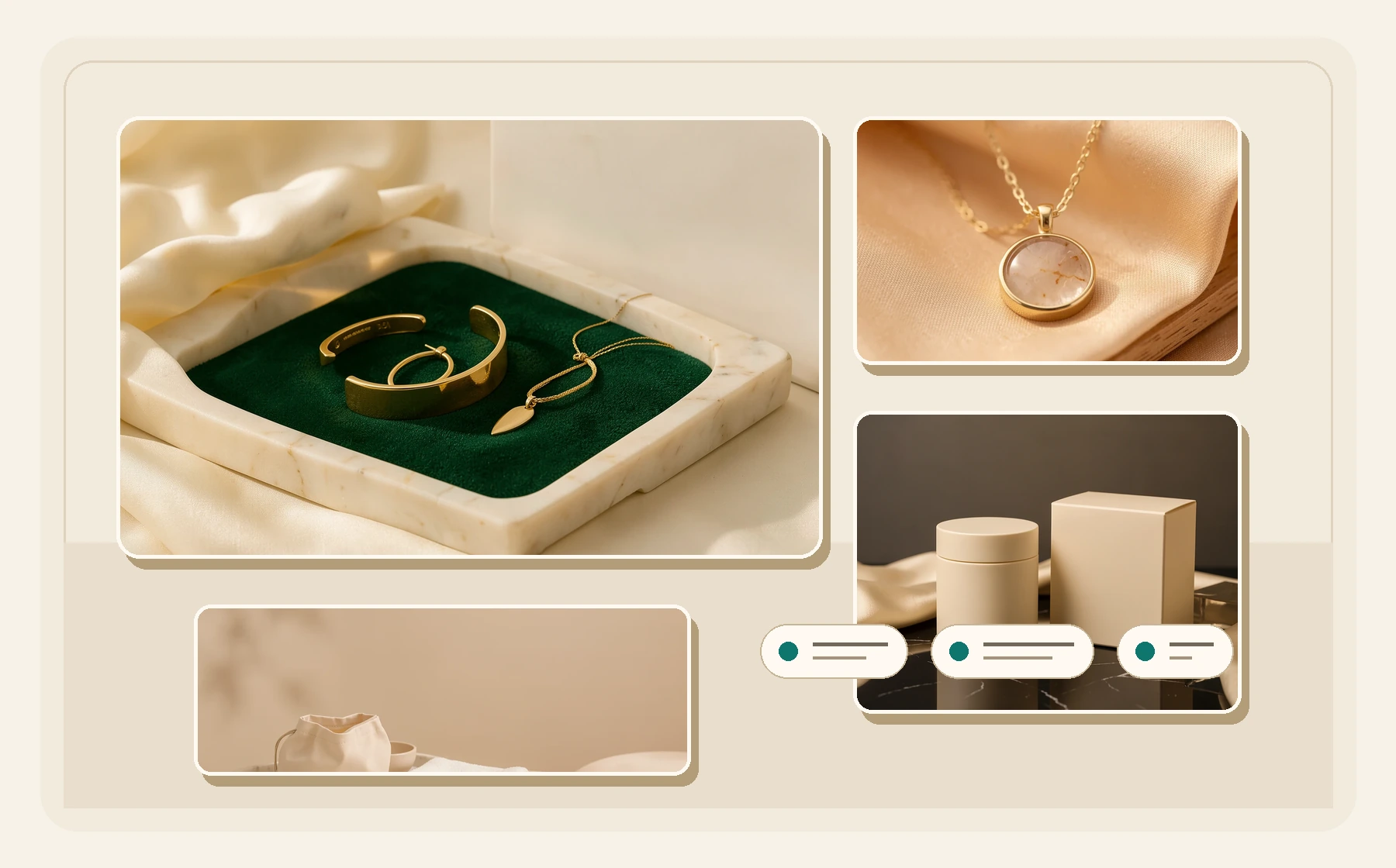 Luxury authority profile and product launch visual system