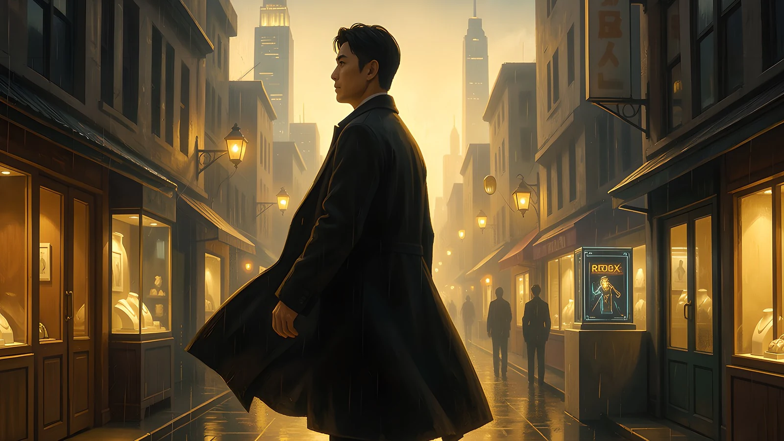 Founder persona gift poster with market ascent mood