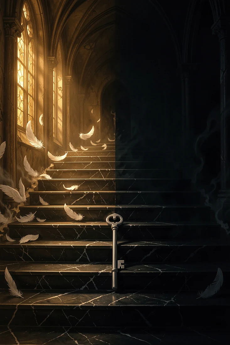 Dark European stairway study